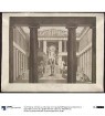 Alceste. Oper von Christoph Willibald Gluck. Entwurf zur 2. Dekoration. Inneres des Apollon-Tempels