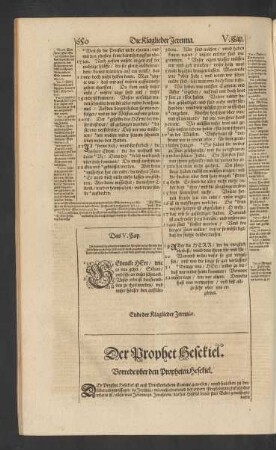 Vorrede ober den Propheten Hesekiel.