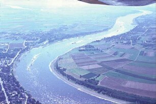 Rhein vor dem Ausbau 1962 zwischen Godorf und Porz