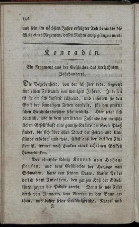 Konradin. Ein Fragment aus der Geschichte des dreizehnten Jahrhunderts