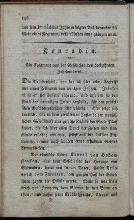 Konradin. Ein Fragment aus der Geschichte des dreizehnten Jahrhunderts