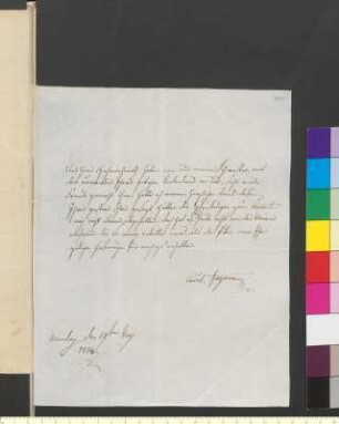 Brief von Jagemann (Heygendorf), Henriette Karoline Friederike an Goethe, Johann Wolfgang von
