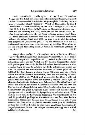 Golkowsky, Rudolf :: Die Gemeinheitsteilungen im nordwestdeutschen Raum vor dem Erlaß der ersten Gemeinheitsteilungsordnungen, dargestellt an den kurhannoverschen Landschaften Hoya-Diepholz, Kalenberg und Lüneburg, (Veröffentlichungen des Niedersächsischen Instituts für Landeskunde und Landesentwicklung an der Universität Göttingen, Reihe A, Forschungen zur Landes- und Volkskunde, 81) : Hildesheim u.a., 1966