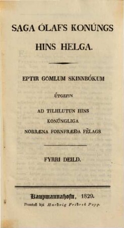 Fornmanna soegur : eptir goemlum handritum, 4. 1829