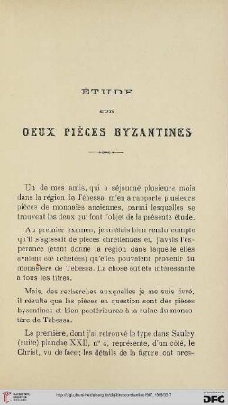 Étude sur deux pièces byzantines