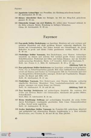 Fayence (Nr. 322-352)