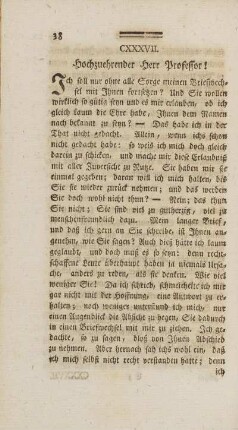 CXXXVII. Hochzuehrender Herr Professor!