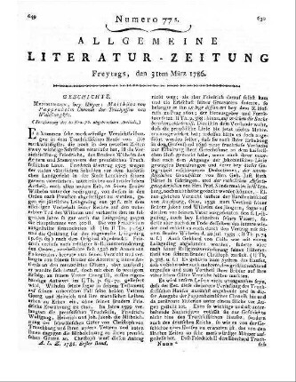 Pappenheim, M. von: Chronik der Truchsessen von Waldburg etc. (Fortsetzung des in Nro. 76 abgebrochnen Artikels.)