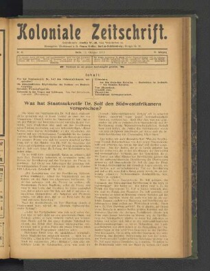 Was hat Staatssekretär Dr. Solf den Südwestafrikanern versprochen?