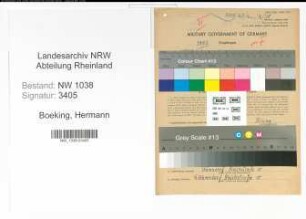 Entnazifizierung Hermann Boeking , geb. 29.08.1901 (Lokfuehrer)