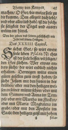 Das XXXIII Capitul.