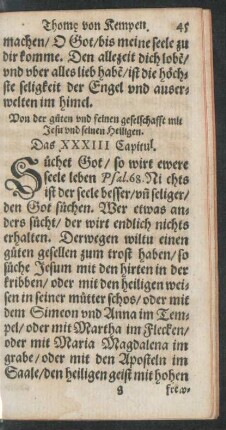 Das XXXIII Capitul.