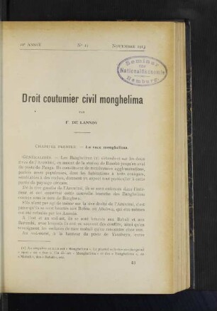 Droit coutumier civil monghelima.