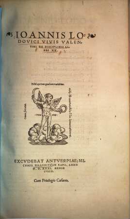 De disciplinis Ioannis Lodovici vivis Valentini de disciplinis libri XX