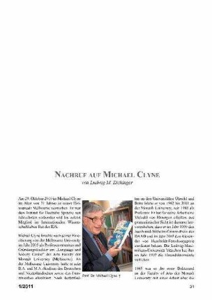 Nachruf auf Michael Clyne