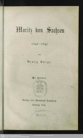 Moritz von Sachsen : 1541 - 1547