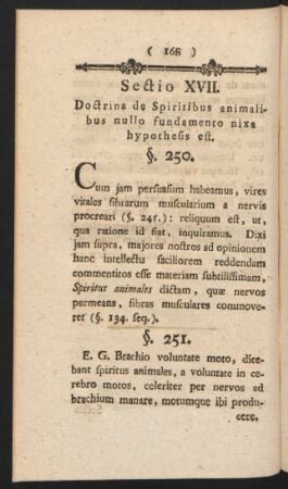 Sectio XVII. Doctrina de Spiritibus animalibus nullo fundamento nixa hypothesis est.