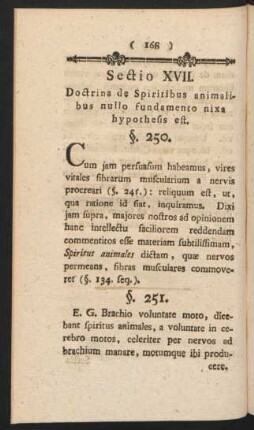 Sectio XVII. Doctrina de Spiritibus animalibus nullo fundamento nixa hypothesis est.
