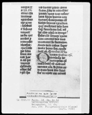 Lectionarium officii — Initiale O(quam), Folio 275recto