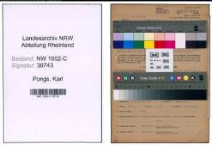Entnazifizierung Karl Pongs, geb. 20.08.1898 (Kunsthaendler)