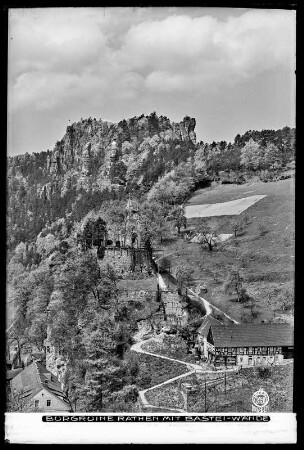 Rathen, Burgruine Altrathen mit Bastei-Wände