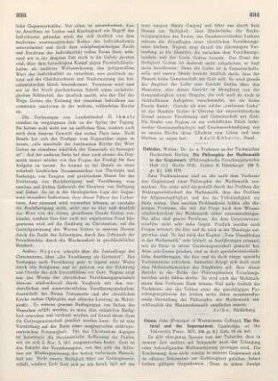234-235 [Rezension] Oman, John, The natural and the supernatural