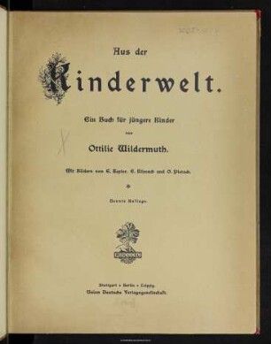 Aus der Kinderwelt : ein Buch für jüngere Kinder