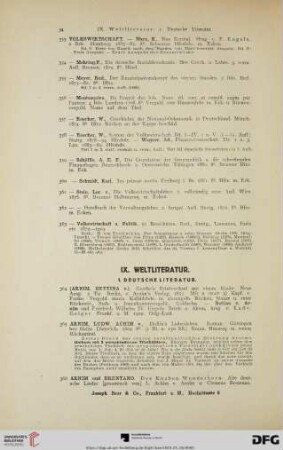 IX. Weltliteratur (Nr. 364-645)