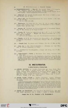 IX. Weltliteratur (Nr. 364-645)