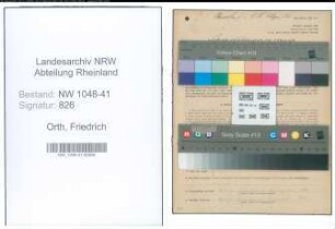 Entnazifizierung Friedrich Orth , geb. 06.07.1914 (Polizist)