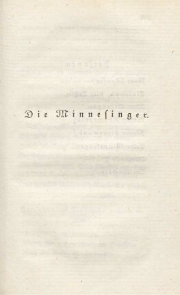 Die Minnesinger