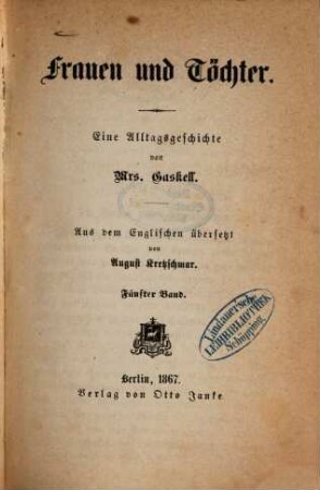 Frauen und Töchter : eine Alltagsgeschichte, 5. Band