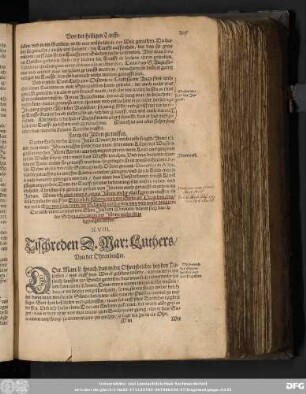 XVIII. Tischreden D. Mar: Luthers/ Von der Ohrenbeichte.