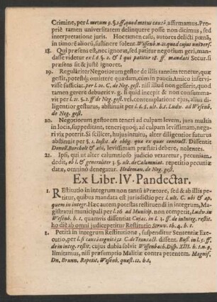 Ex Libr. IV. Pandectar.