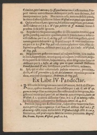 Ex Libr. IV. Pandectar.