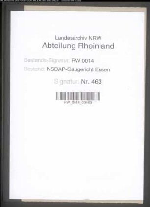 Stattgabe der Beschwerde des Pg. Egon STUMPF, geb. 24.11.1909, Umlernschlosser in Essen-West, gegen den Ausschluß wegen Interessenlosigkeit (Beitragsrückstände)