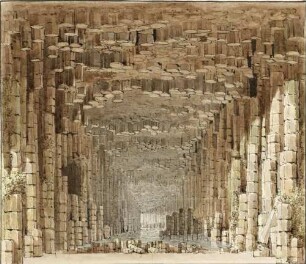 Das Innere der Fingalshöhle auf der Insel Staffa