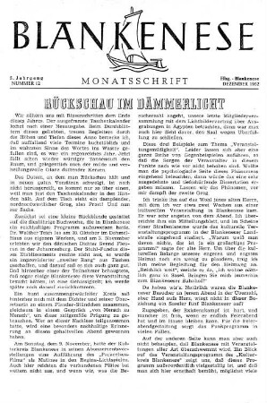 Nummer 12 : Dezember 1952