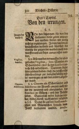 320-323, Das V. Capitel