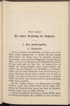 Viertes Kapitel. Die äußere Verzierung der Buchdecke.