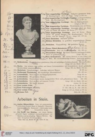 Arbeiten in Stein (Nr. 350-354)