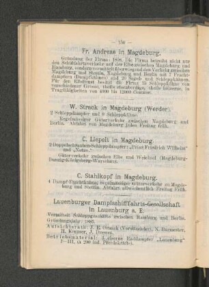 Lauenburger Dampfschifffahrts-Gesellschaft in Lauenburg a. E.