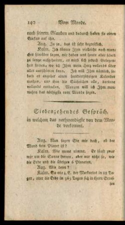 Siebenzehendes Gespräch, in welchem das nothwendigste von dem Monde vorkommt