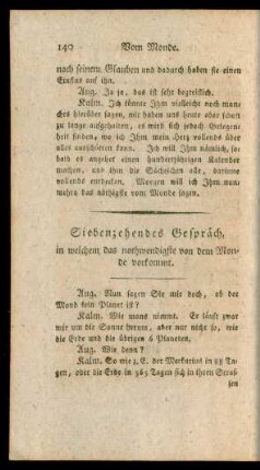 Siebenzehendes Gespräch, in welchem das nothwendigste von dem Monde vorkommt
