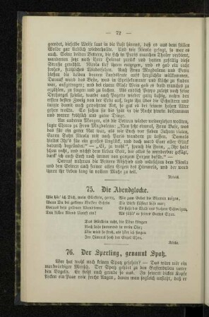 76. Der Sperling, genannt Spatz.