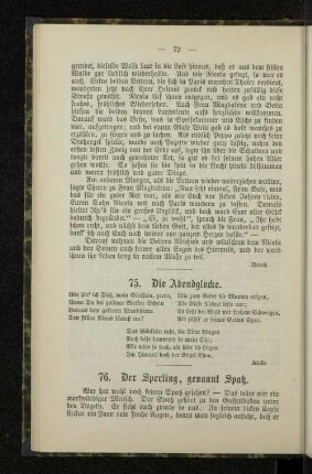 76. Der Sperling, genannt Spatz.