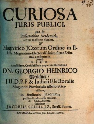 Curiosa iuris publici