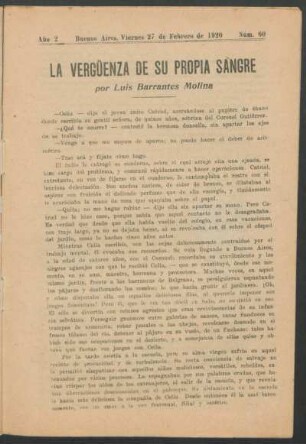 1920006000: La vergüenza de su propia sangre