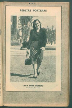 Olga Nora Romero (empleada bancaria) - [Fotografía] : Pebetas porteñas