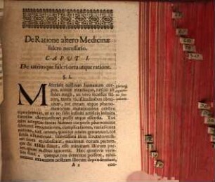 Diss. inaug. med. de ratione altero medicinae fulcro necessario